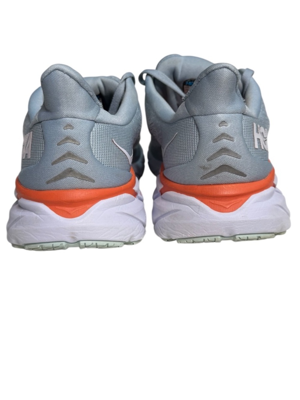 Hoka Clifton size 7 Light Blue and Orange Performance Running Shoes - Picture 3 of 6